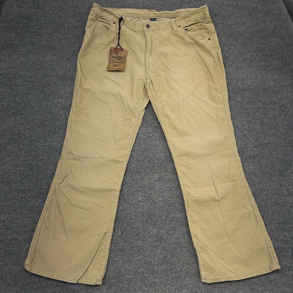 Vintage Polo Ralph‎ Lauren Corduroy Pants Mens 40x30 Khaki Tan Bootcut Wide NEW